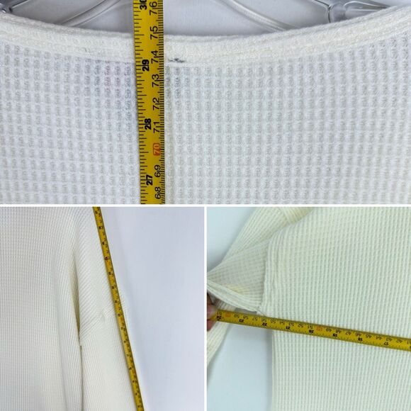 Ninety Clothing Co XL Ivory Knit Sweater Relaxed With Button Accents - Picture 6 of 16